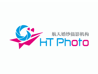 張曉明的航天婚紗攝影機(jī)構(gòu)/HTphotologo設(shè)計(jì)