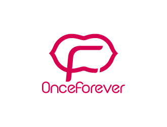 周金進(jìn)的英文：onceforever  +中文：萬姿艾唯logo設(shè)計