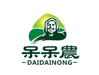 曾翼的呆呆農(nóng) 人物卡通LOGO設(shè)計logo設(shè)計