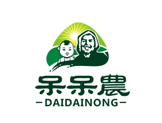 曾翼的呆呆農(nóng) 人物卡通LOGO設(shè)計logo設(shè)計