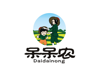 鄭國麟的呆呆農(nóng) 人物卡通LOGO設(shè)計logo設(shè)計