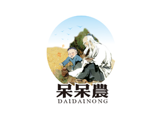 鄭國麟的呆呆農(nóng) 人物卡通LOGO設(shè)計logo設(shè)計