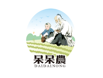 鄭國麟的呆呆農(nóng) 人物卡通LOGO設(shè)計logo設(shè)計