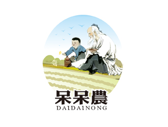 鄭國麟的呆呆農(nóng) 人物卡通LOGO設(shè)計logo設(shè)計