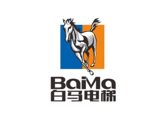 周?chē)?guó)強(qiáng)的白馬電梯logo設(shè)計(jì)