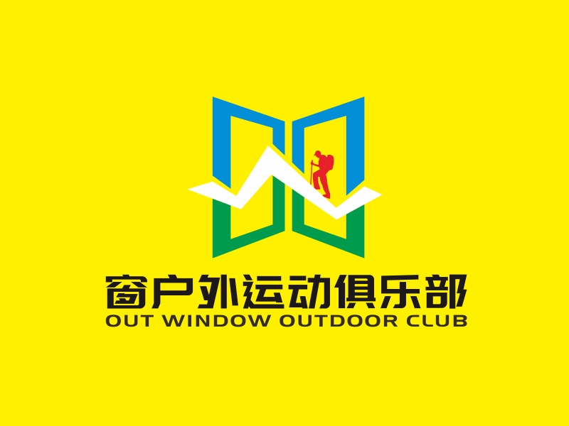 窗戶外運(yùn)動俱樂部logo設(shè)計