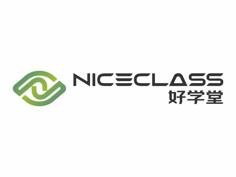 英文名字是“Niceclass ”，中文名字是“好學(xué)堂”logo設(shè)計