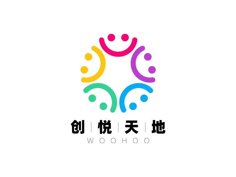 彭子洋的中文名：創(chuàng)悅天地    ；  英文名：WOOHOOlogo設計
