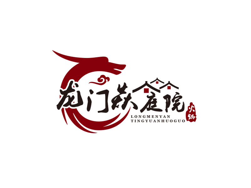 朱紅娟的龍門(mén)焱生態(tài)火鍋logo設(shè)計(jì)