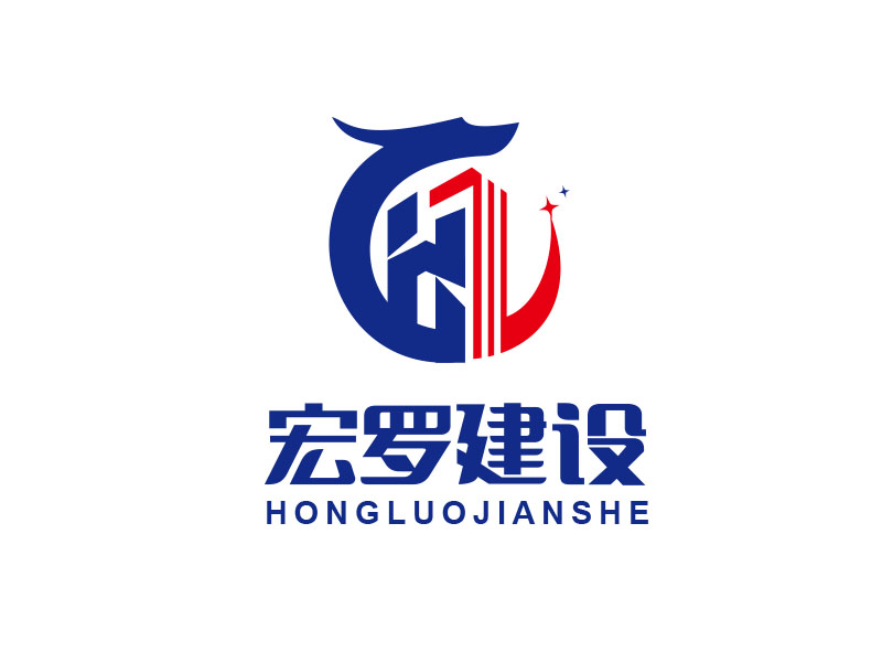朱紅娟的宏羅/上海宏羅建設(shè)科技有限公司logo設(shè)計